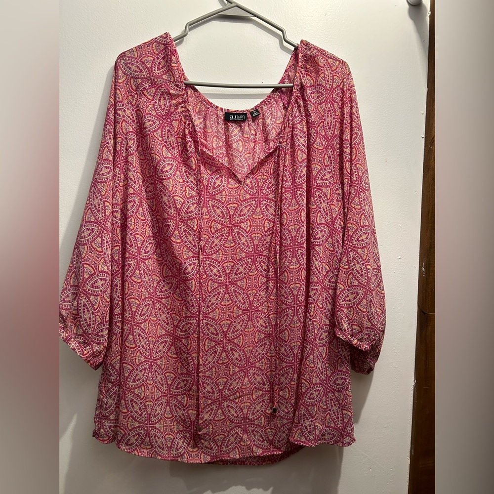 Mid-Sleeve Blouse